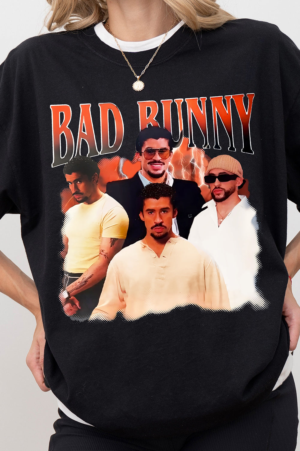 T-Shirt Bad Bunny Merch, Shirt Bad Bunny Graphic For Women