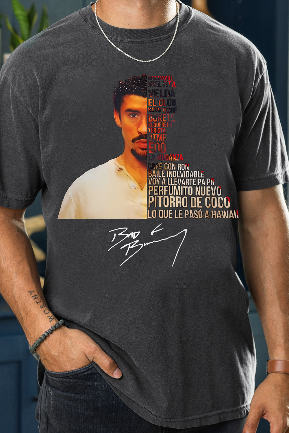 New T-Shirt Bad Bunny Merch, Shirt Bad Bunny Album Dtmf Graphic For Men