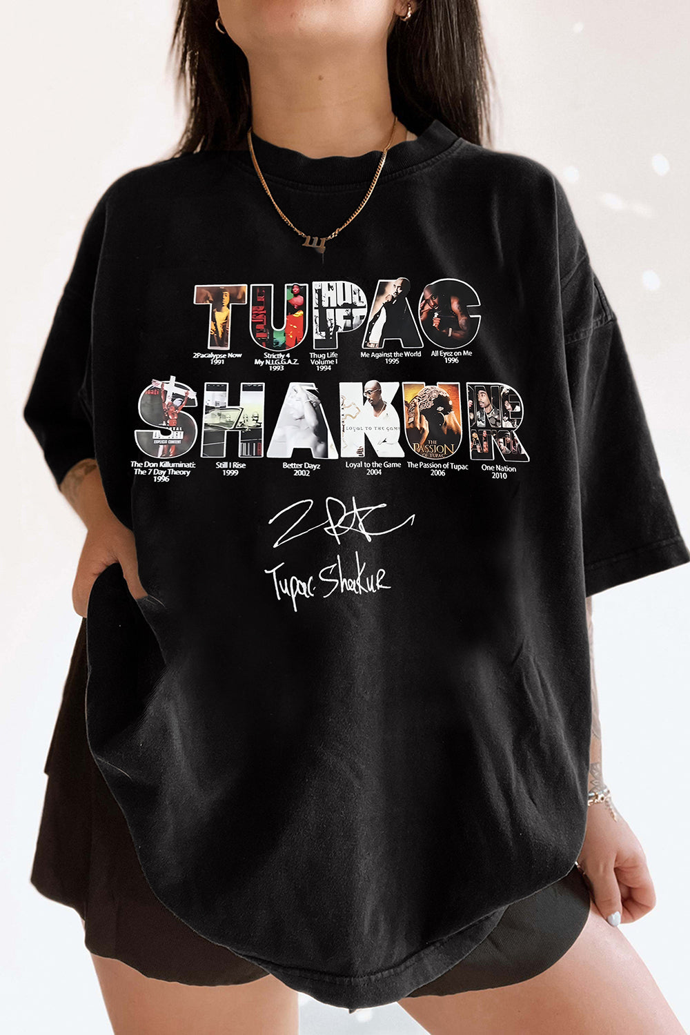 New T-Shirt 2Pacs Hakur Merch, Shirt 2Pacs Hakur Album For Women