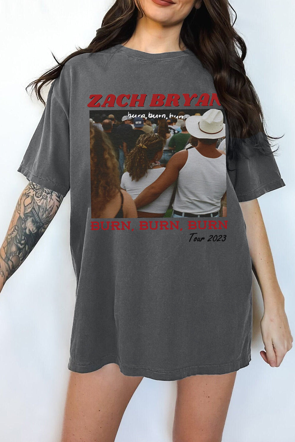 New T-Shirt Zach Bryan Merch, Shirt Zach Bryan Burn Burn Burn Album For Women