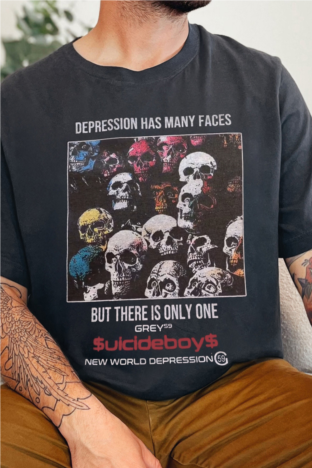 New T-Shirt $Uicideboy$ Skull Merch, Shirt $Uicideboy$ Skull Men’S Short-Sleeved