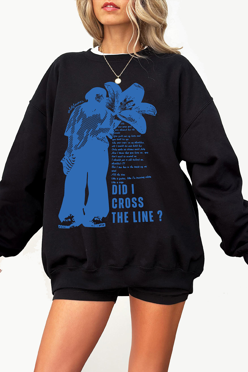 New Wildflower Lyric Billie Eilish Graphic Fleece Sweatshirt For Women