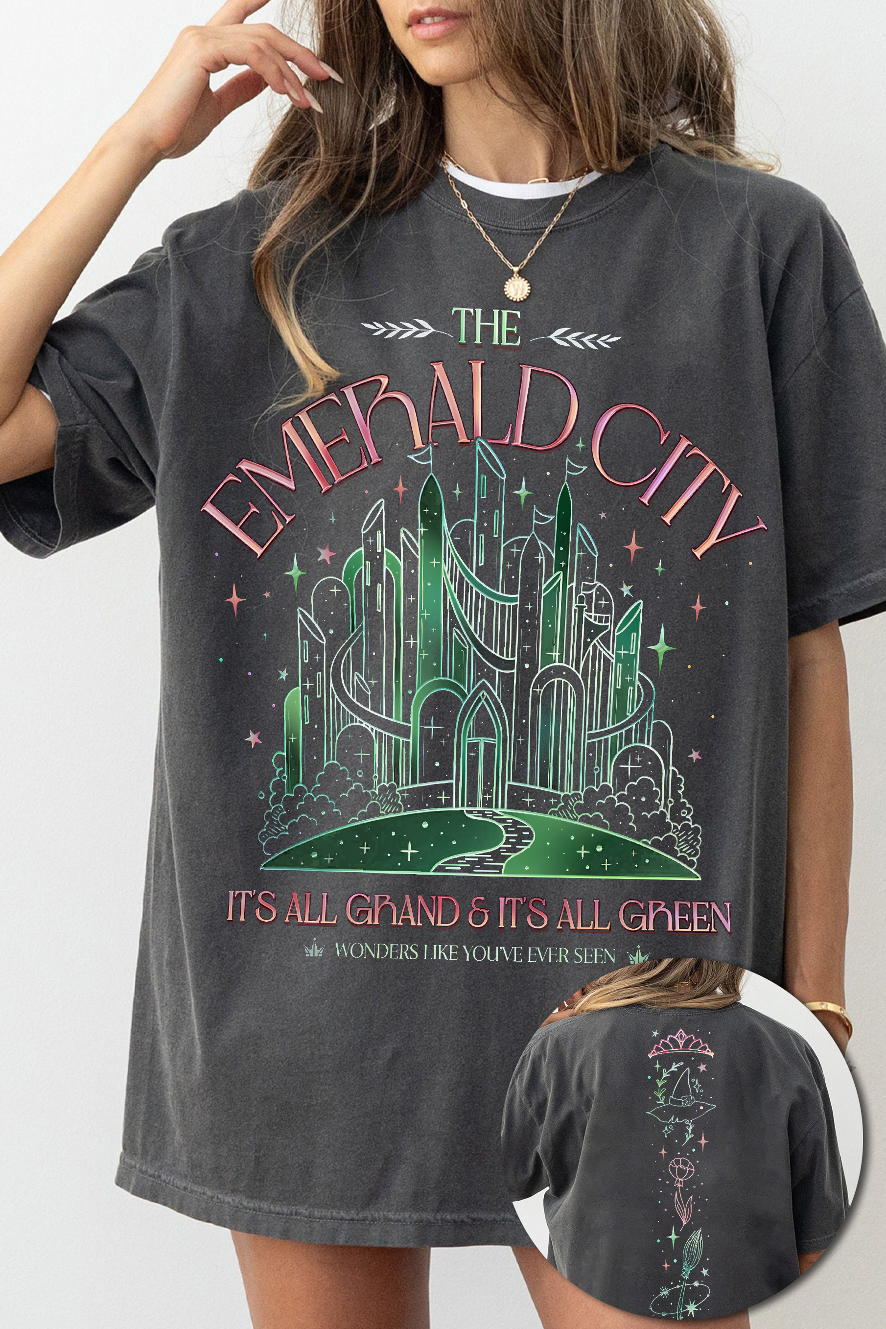 T-Shirt Wizard Movie Merch, Shirt Wizard Movie Fan Emerald City For Women