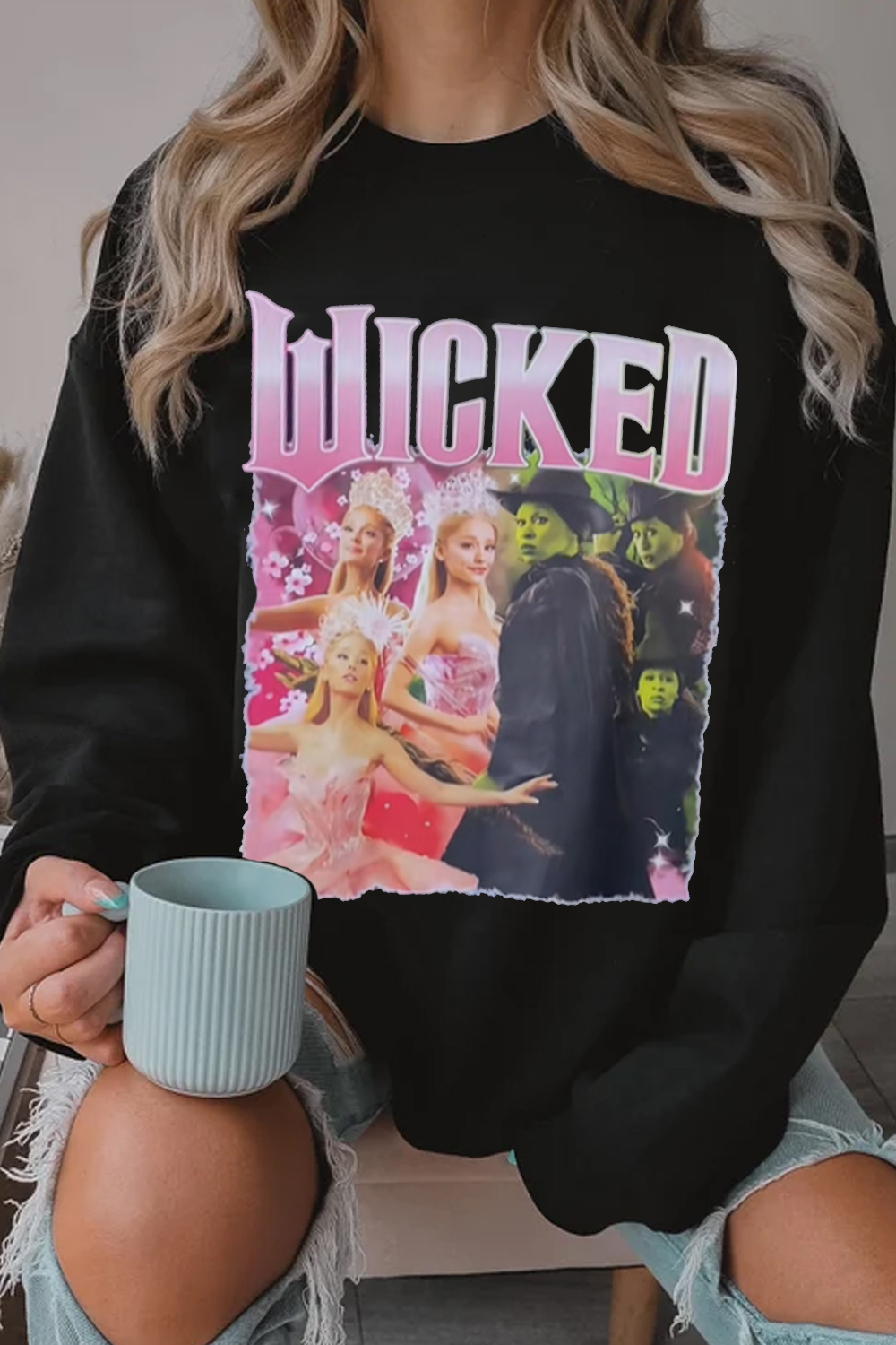 New Wicked Movie Fan Print Sweatshirt