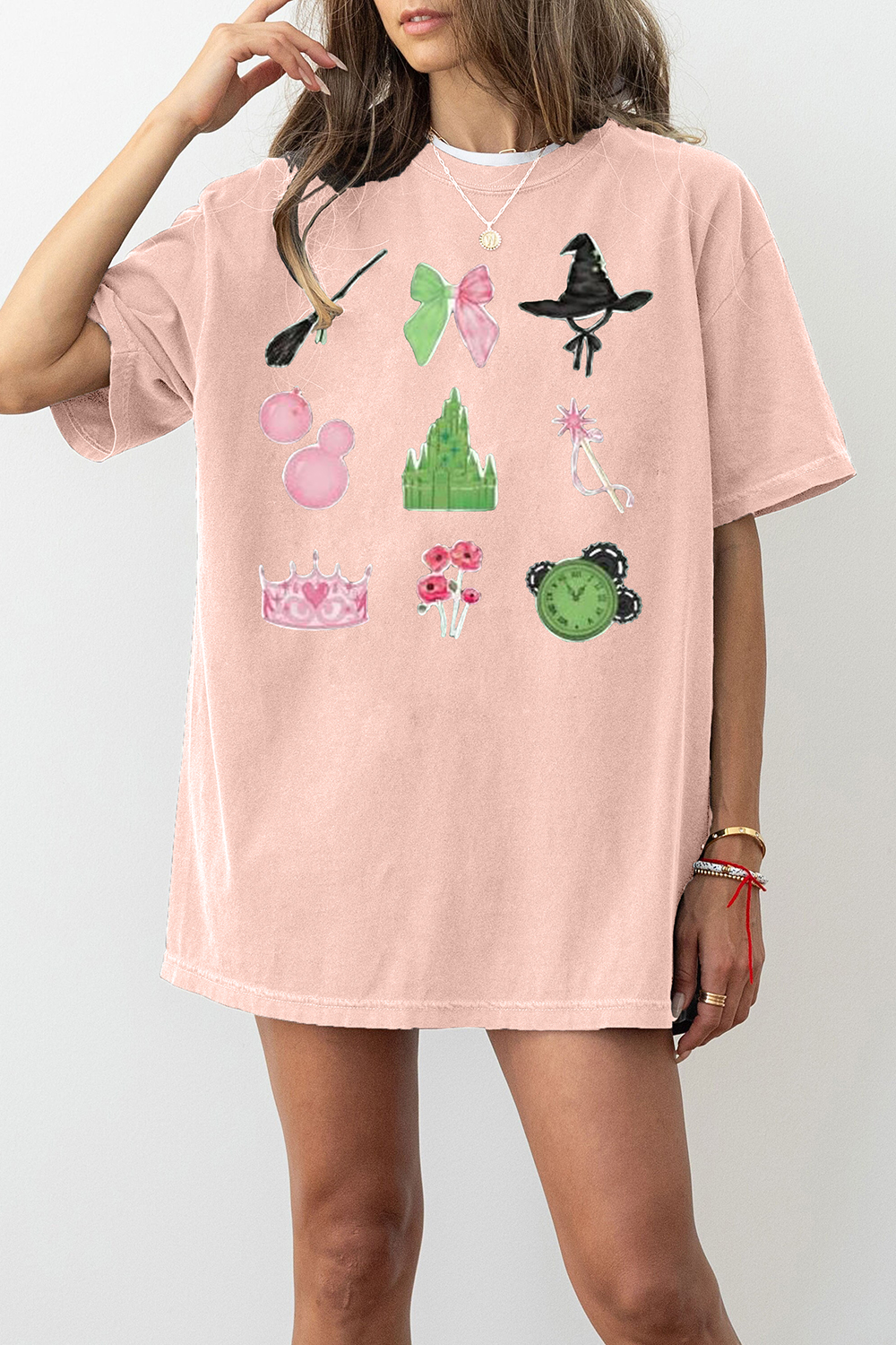 New T-Shirt Witch Pink Merch, Shirt Witch Pink And Green For Women
