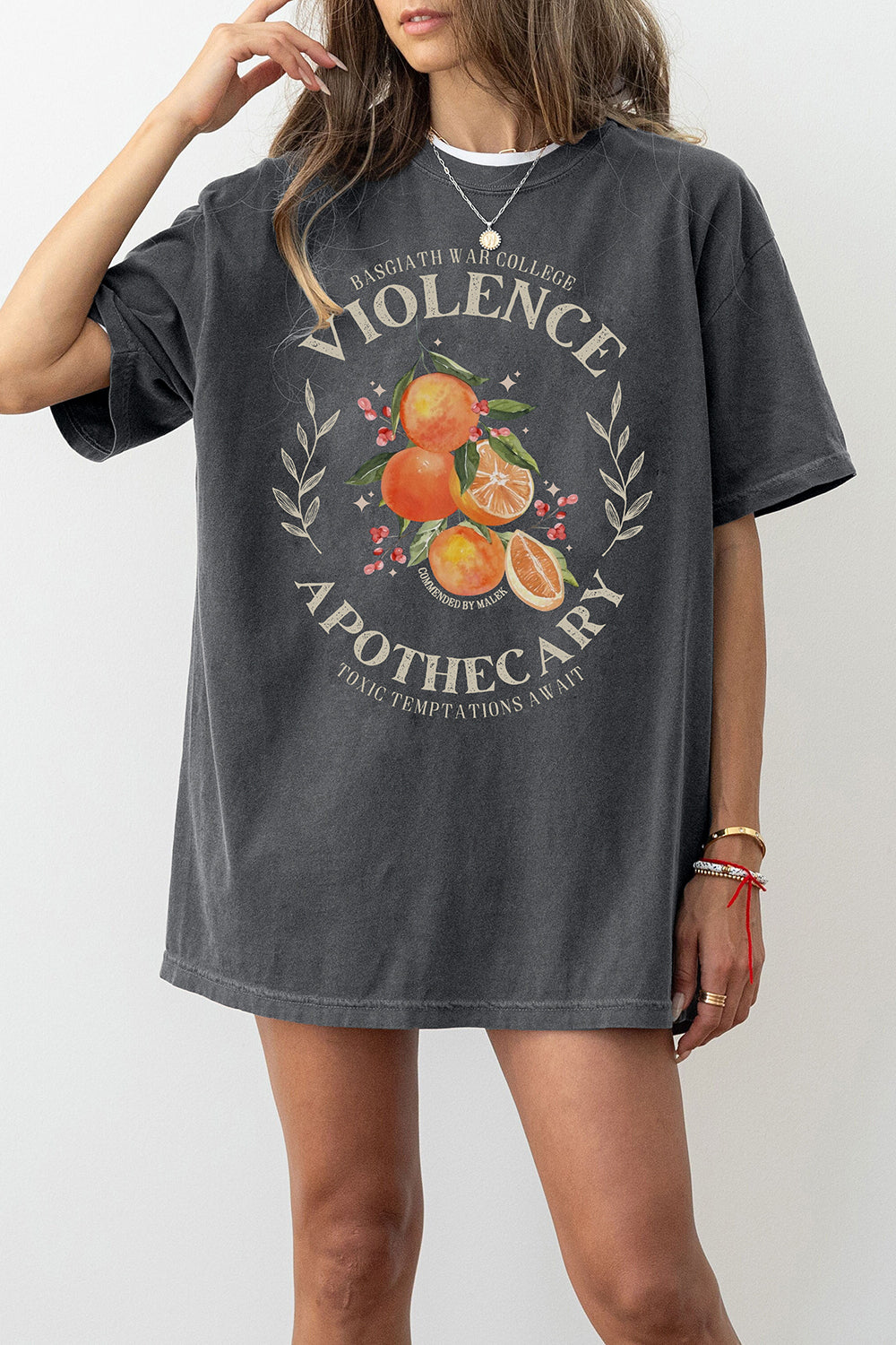 New T-Shirt Violet Sorrengail Merch, Shirt Violet Sorrengail Apothecary Dragon Rider Iron Flame Merch For Women
