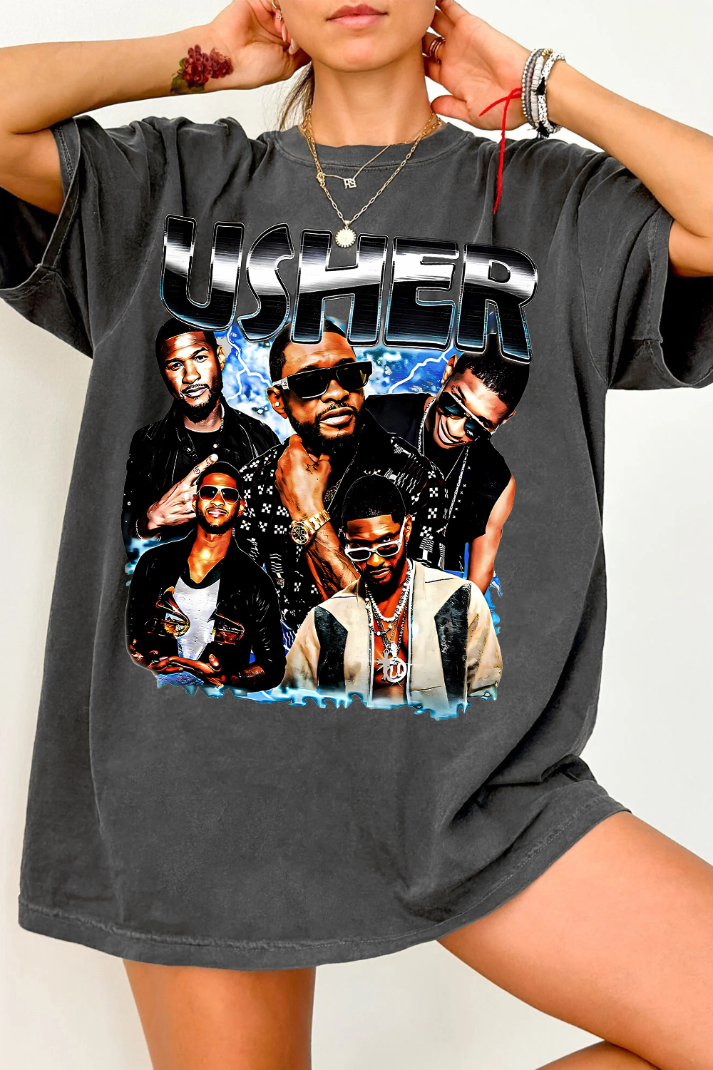 T-Shirt Vintage Usher Merch, Shirt Vintage Usher 90S For Women