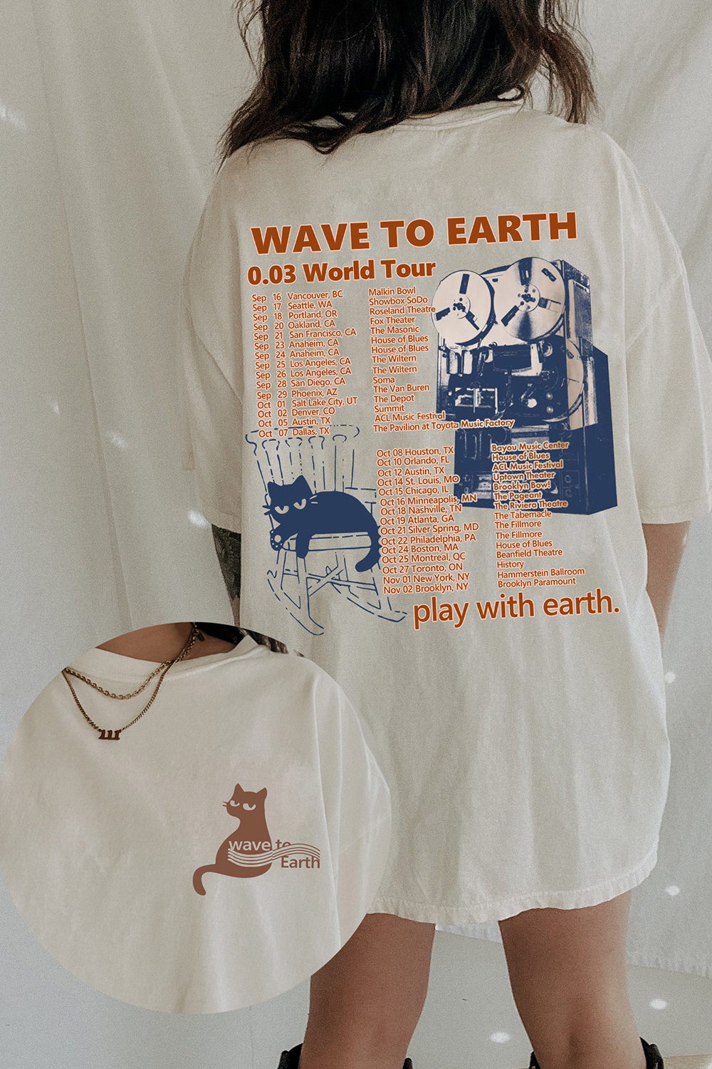 T-Shirt Wave To Merch, Shirt Wave To Earth For Women
