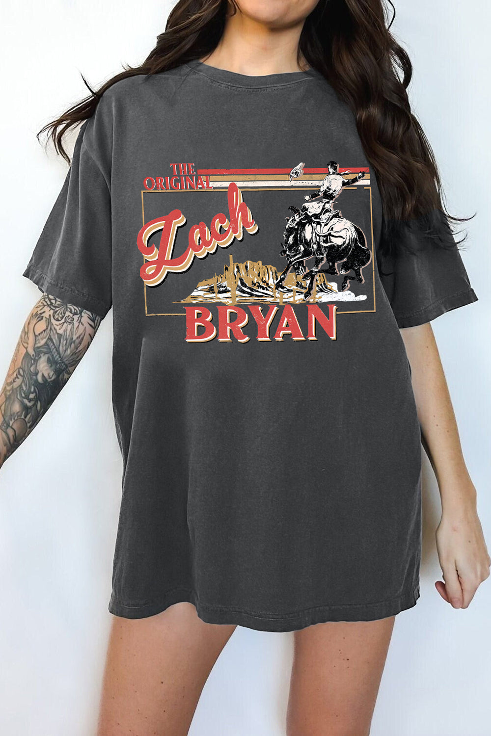 New T-Shirt Western Zach Merch, Shirt Western Zach Bryan Cowboy For Women