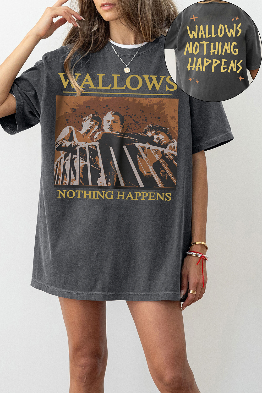T-Shirt Wallows  Merch, Shirt Wallows Tour Merch Dylan Minnette For Women