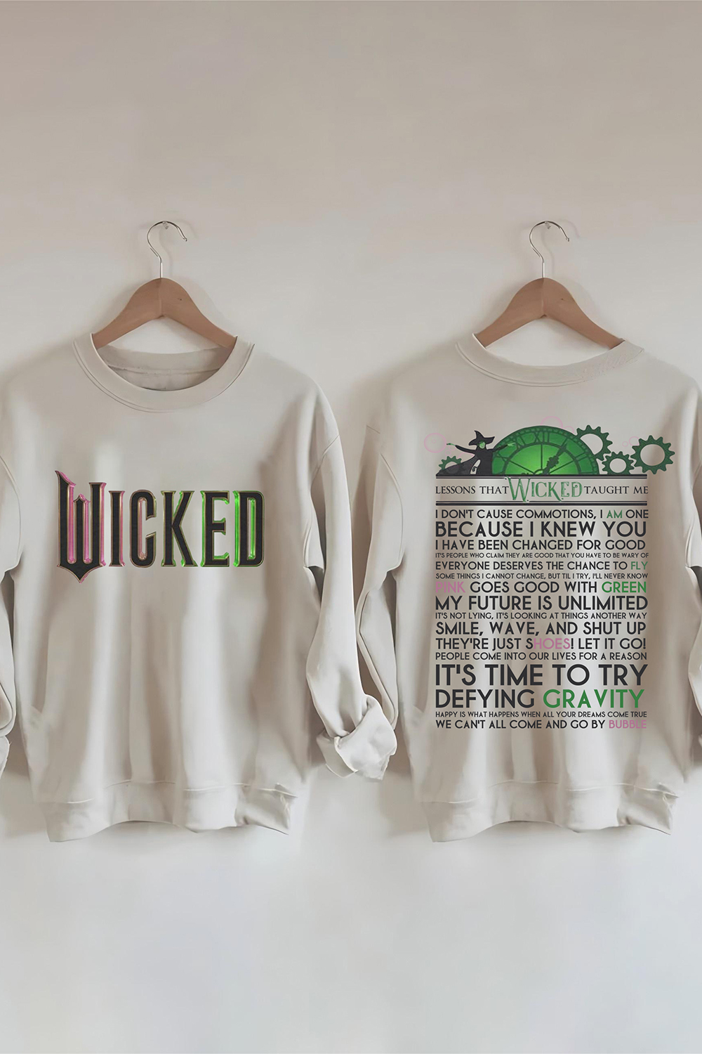 New Wicked Defy Gravity Fleece Sweatshirt For Women