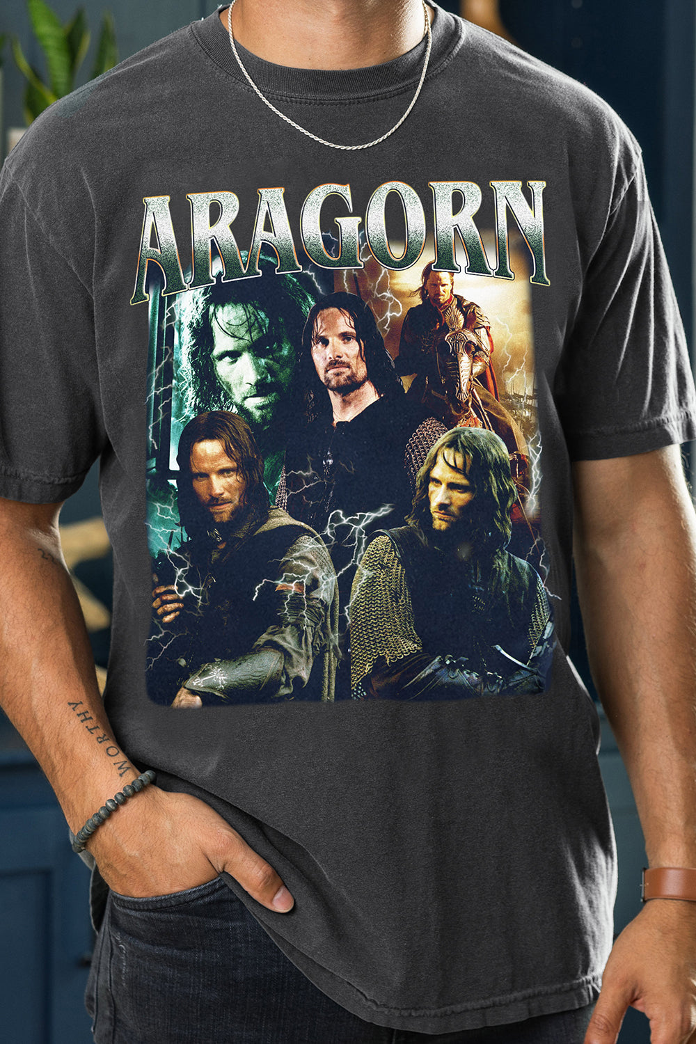 New T-Shirt Vintage Style Merch, Shirt Vintage Style A.Ragorn For Men