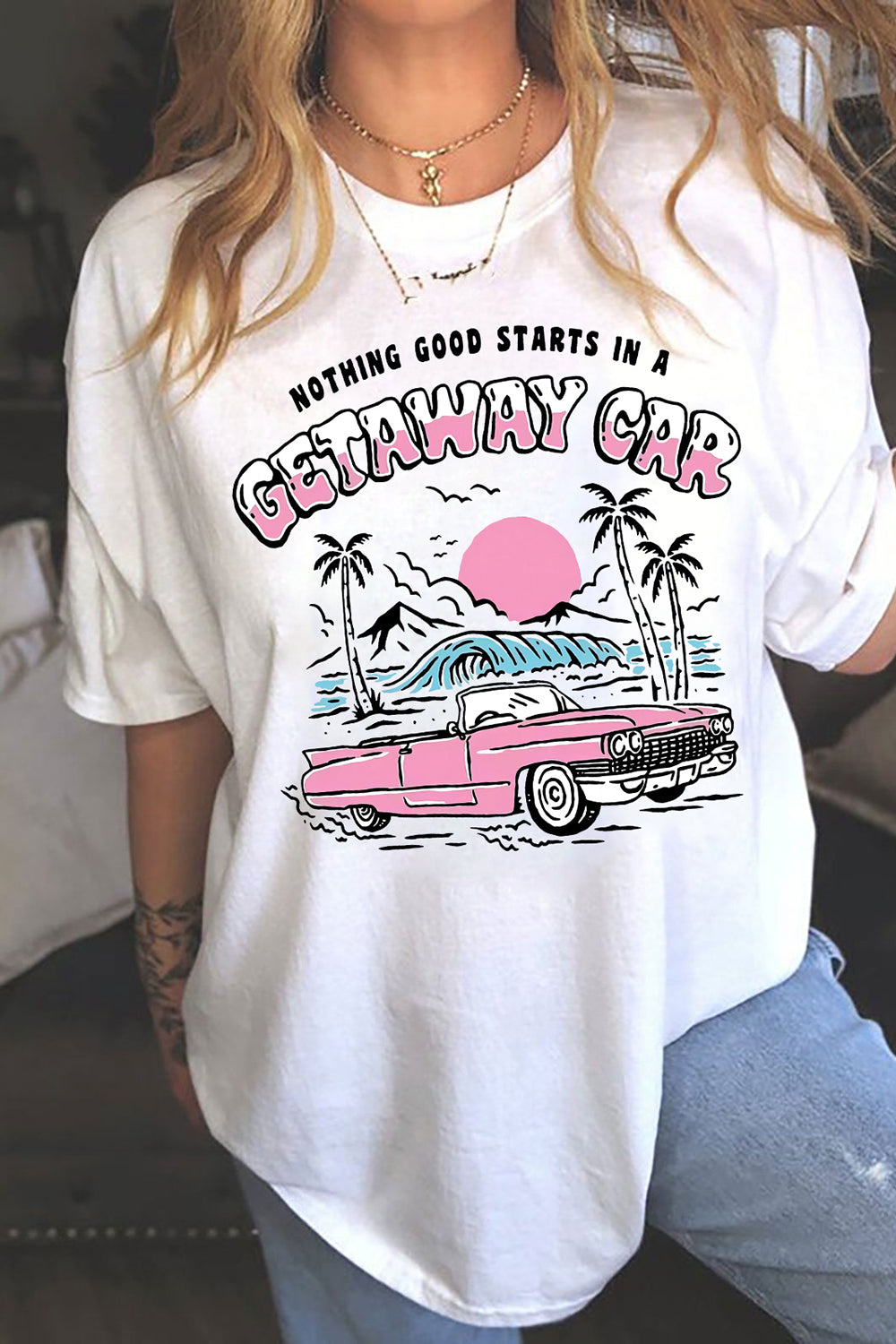 New T-Shirt Vintage Nothing Merch, Shirt Vintage Nothing Good In A Car For Women