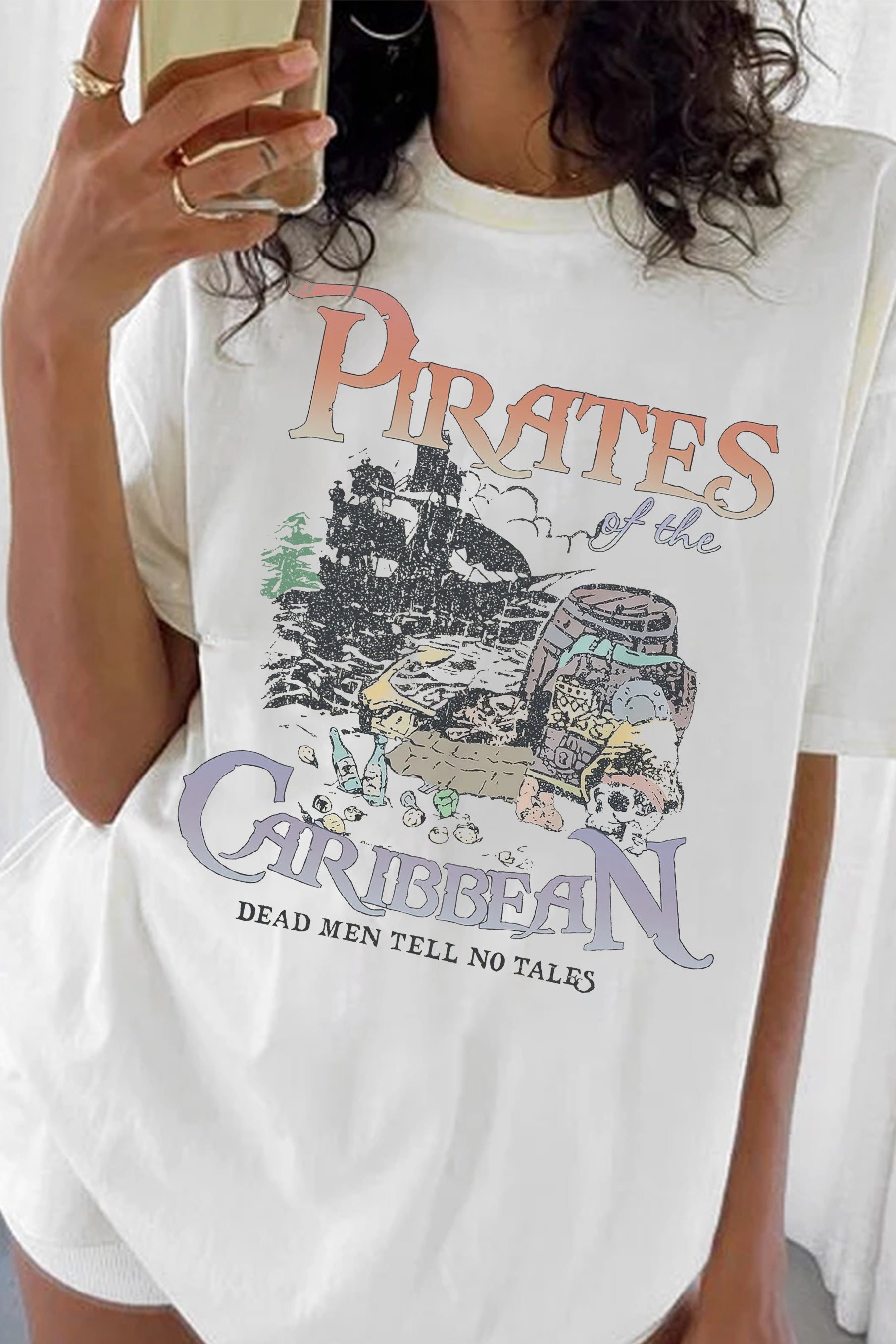 New T-Shirt Vintage Pirates Merch, Shirt Vintage Pirates Of The Caribbean For Women