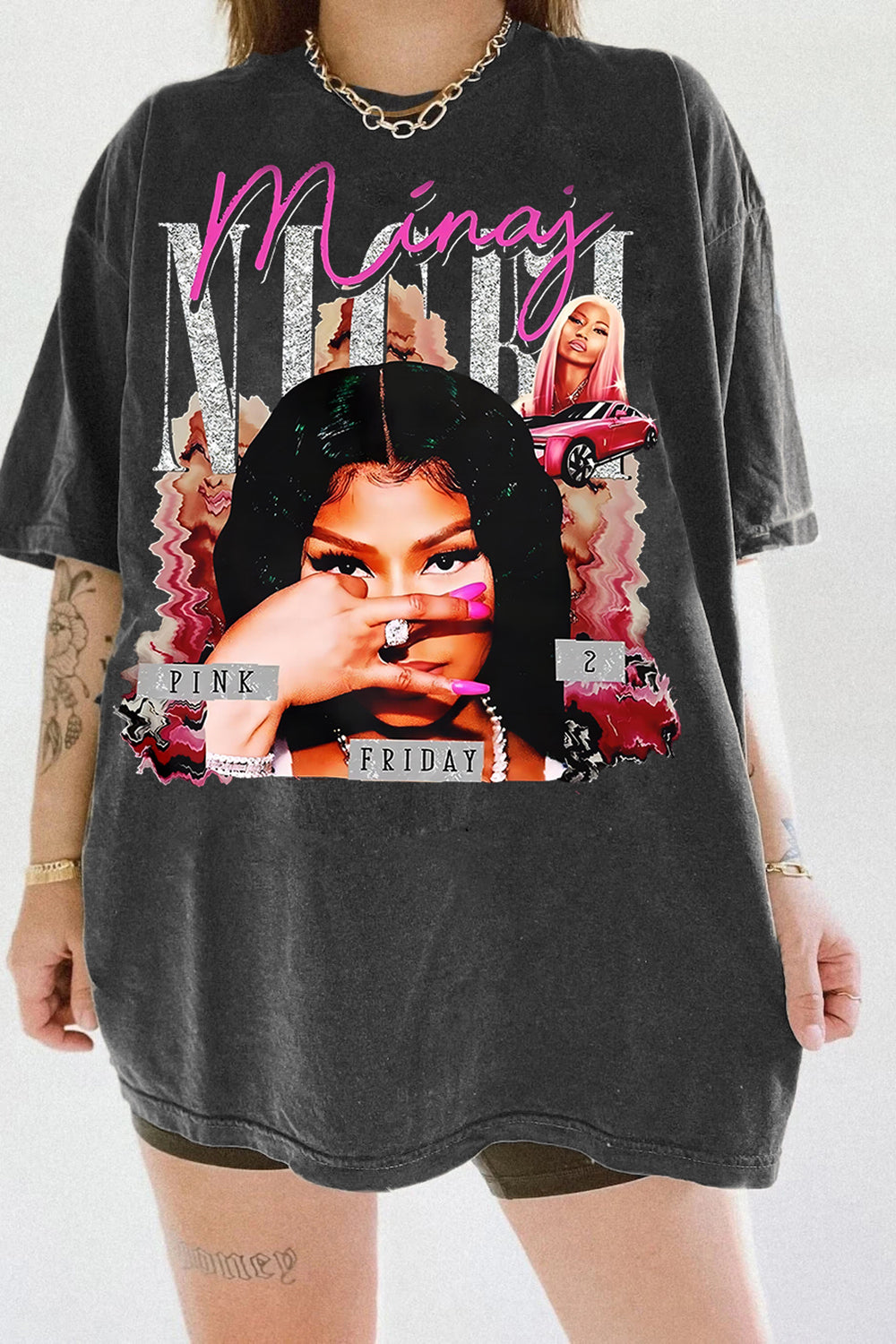 New T-Shirt Vintage Nicki Merch, Shirt Vintage Nicki Minaj Tour 2024 For Women