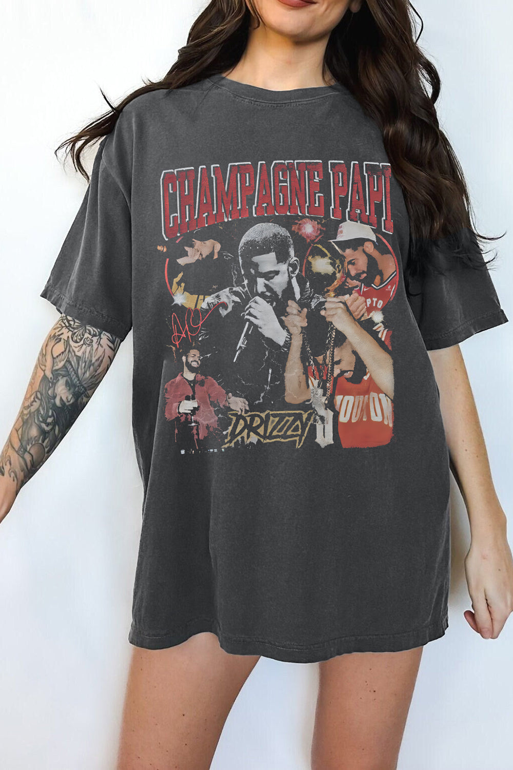 New T-Shirt Vintage Drake Merch, Shirt Vintage Drake Rap Champagne Papi For Women