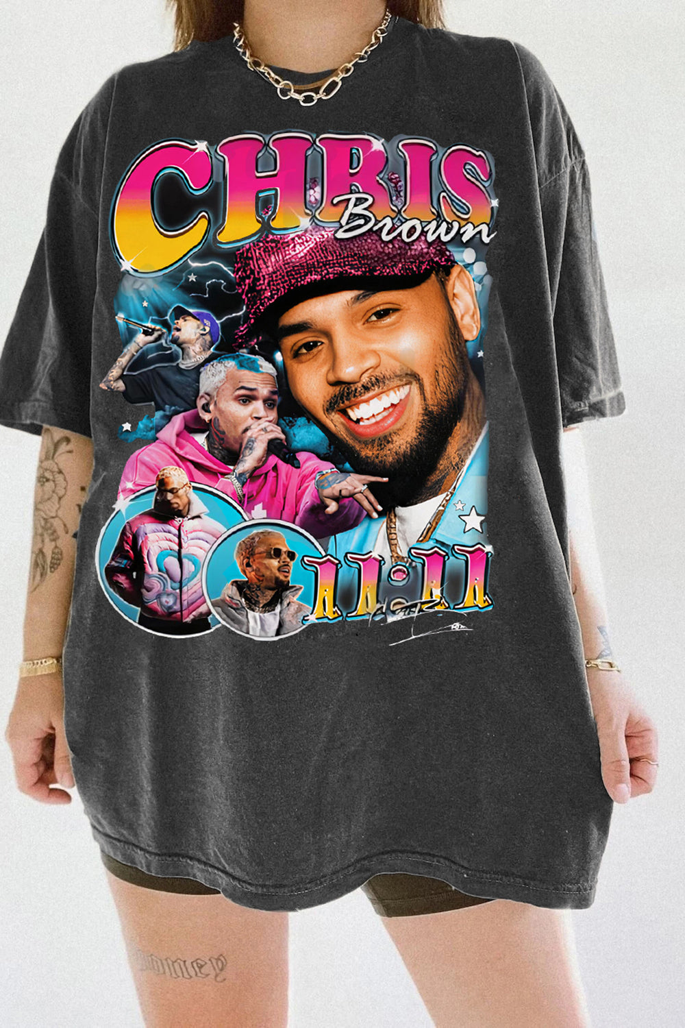 New T-Shirt Vintage Chris Merch, Shirt Vintage Chris Brown Graphic For Women