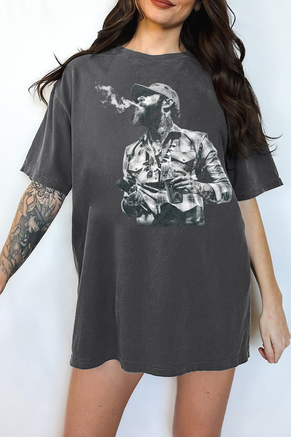 New T-Shirt Vintage Graphic Merch, Shirt Vintage Graphic Post Malone Rap Tour For Women