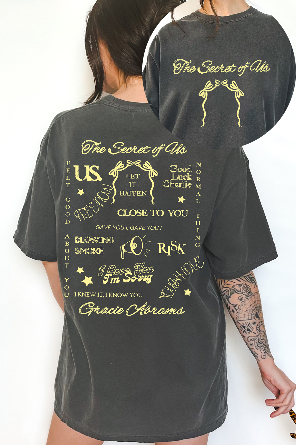 New T-Shirt Vintage Gra.Cie Merch, Shirt Vintage Gra.Cie Abrams The Secret Of Us Tour 2024 For Women