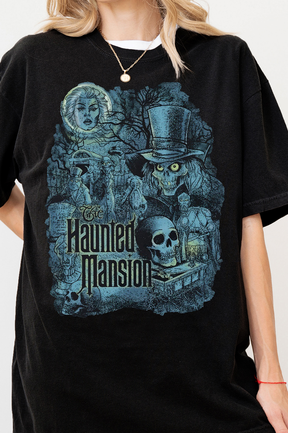New T-Shirt Vintage Haunted Merch, Shirt Vintage Haunted Mansion For Women