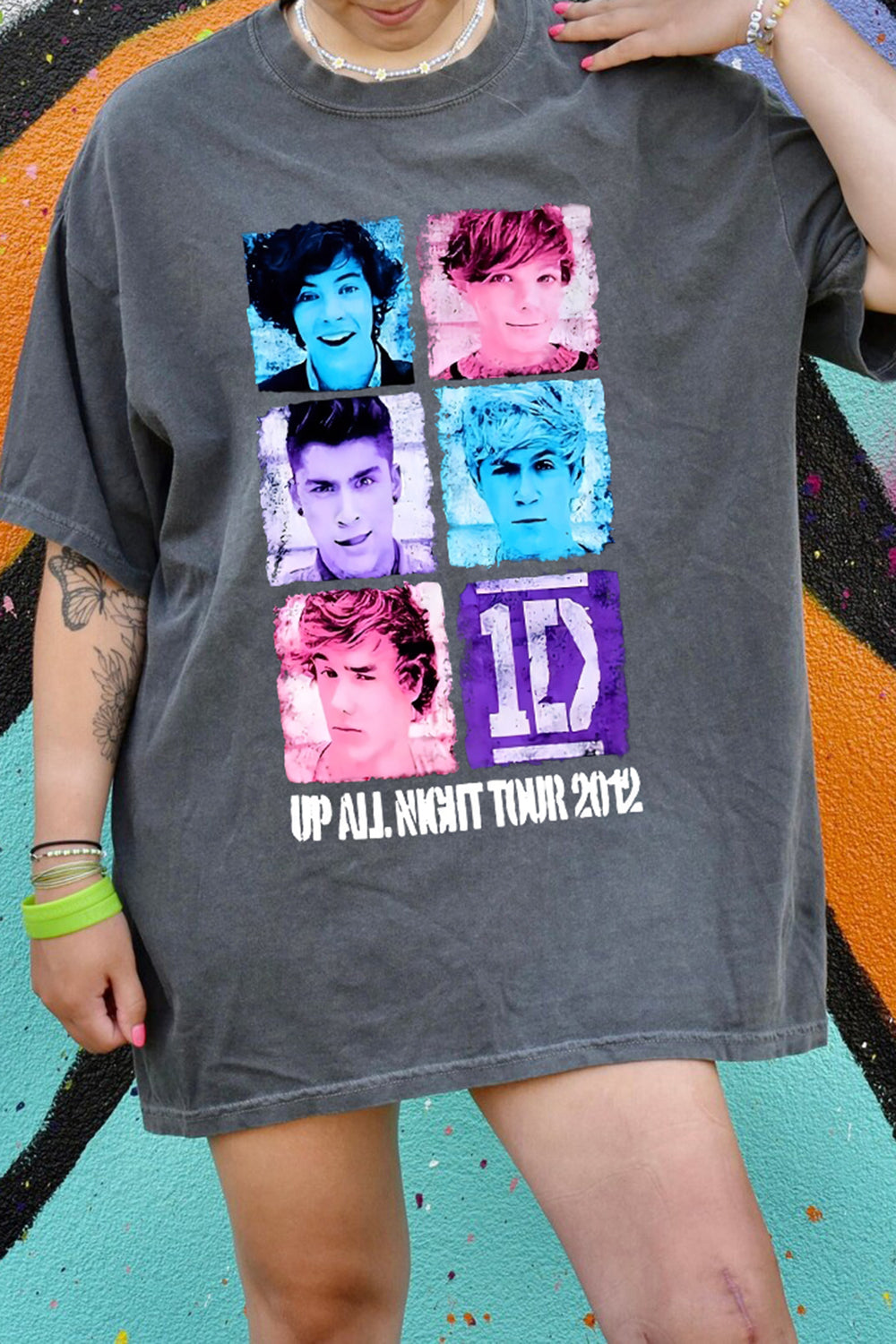 New T-Shirt Up All Merch, Shirt Up All Night Tour 2012 Harry Styles For Women