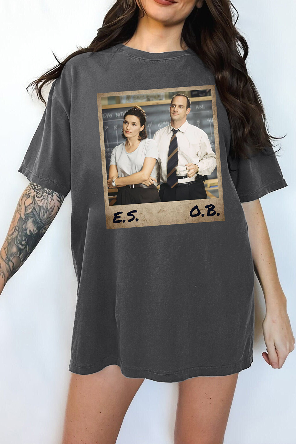 New T-Shirt Vintage 90S Merch, Shirt Vintage 90S Law And Order Olivia Benson And Elliot Stabler For Women