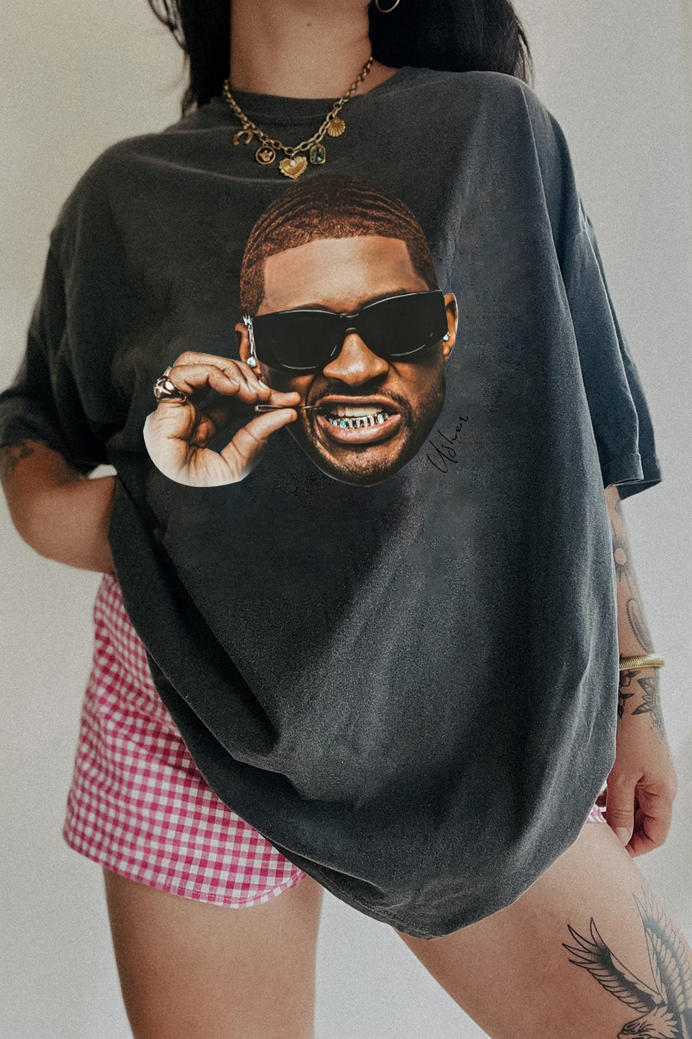 New T-Shirt Usher Vintage Merch, Shirt Usher Vintage Rap For Women