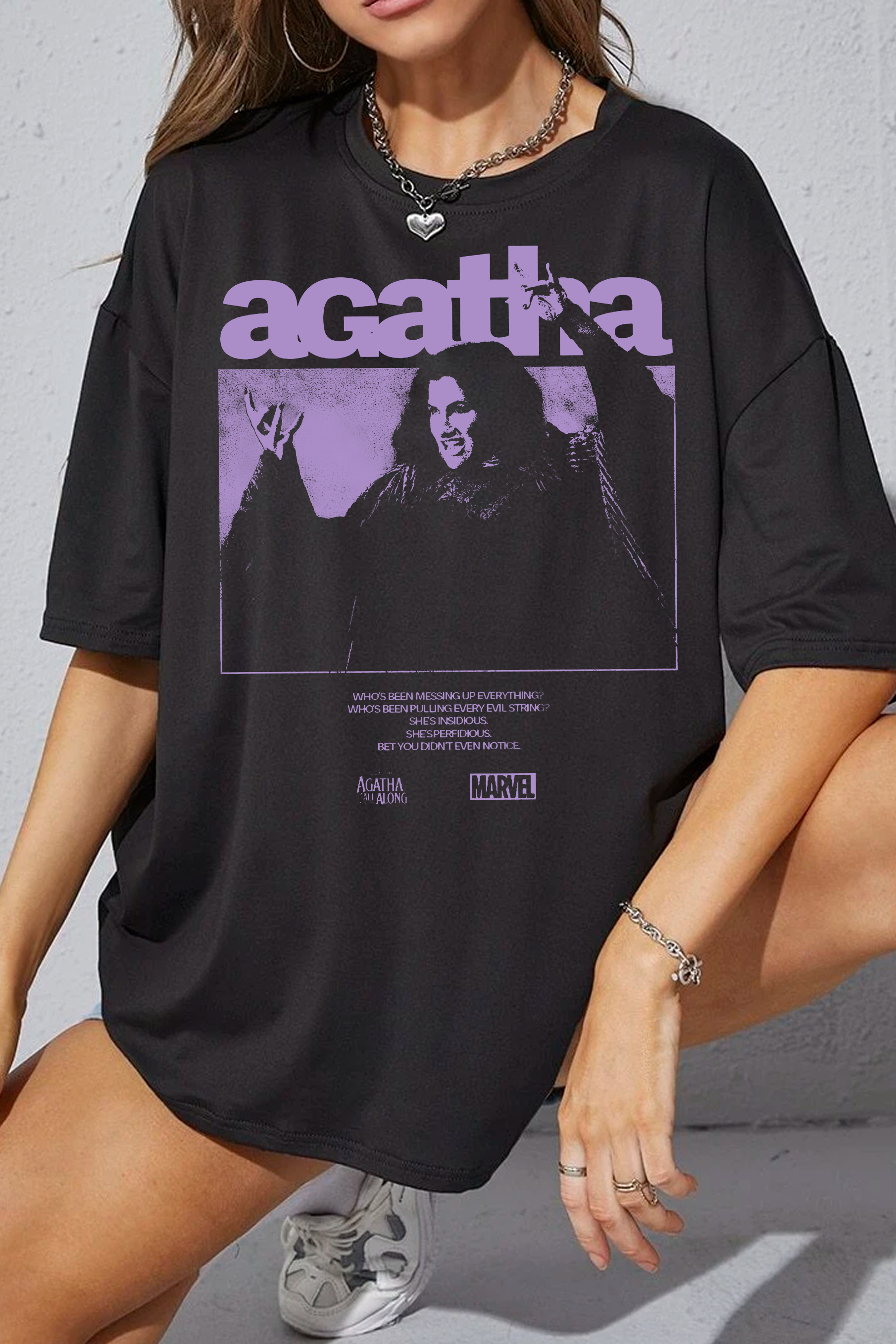 New T-Shirt Vintage Agatha Merch, Shirt Vintage Agatha All Along For Women