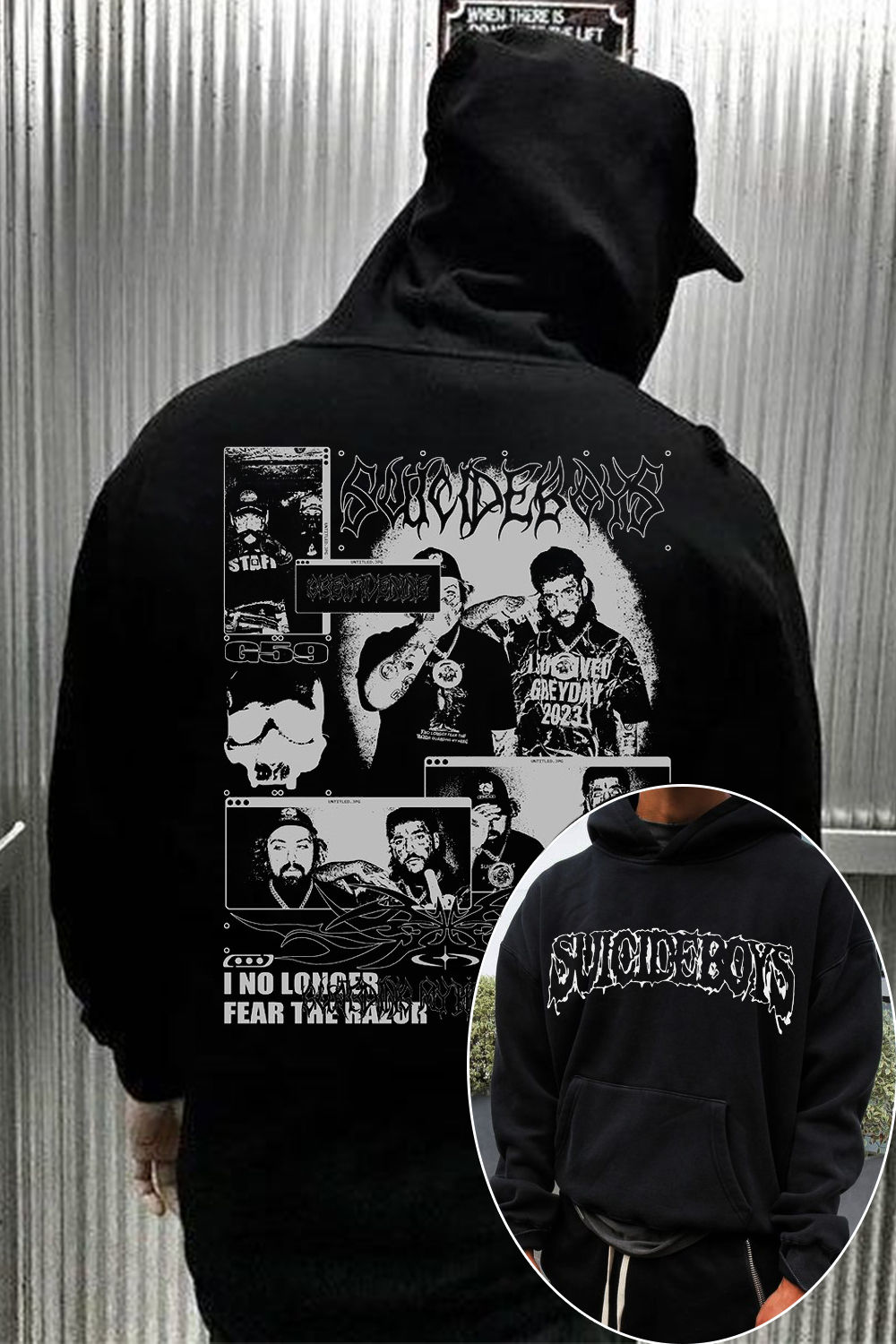 New Uicideboys Casual 2-Side Printed Hooded Sweatshirt