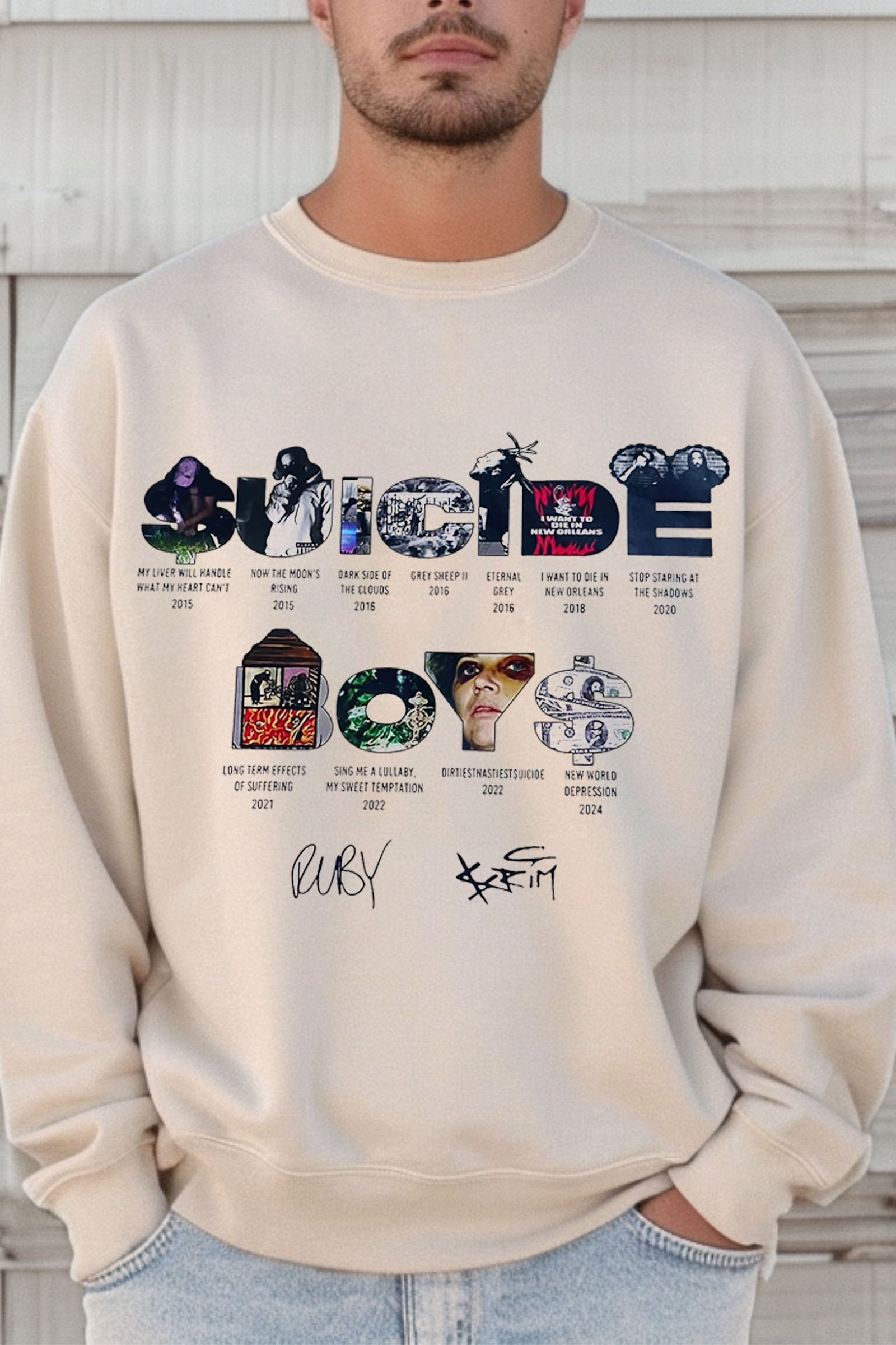 New Uicideboys Men’S Round Neck Sweatshirt With Personalized Letters