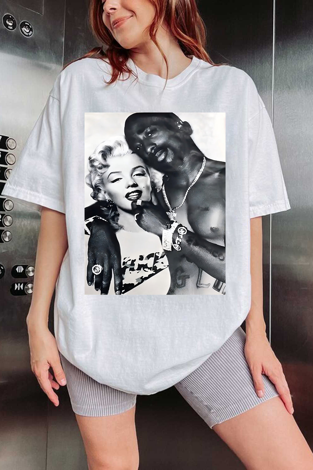 T-Shirt Tupac Shakur Merch, Shirt Tupac Shakur Marilyn Monroe Graphic For Women