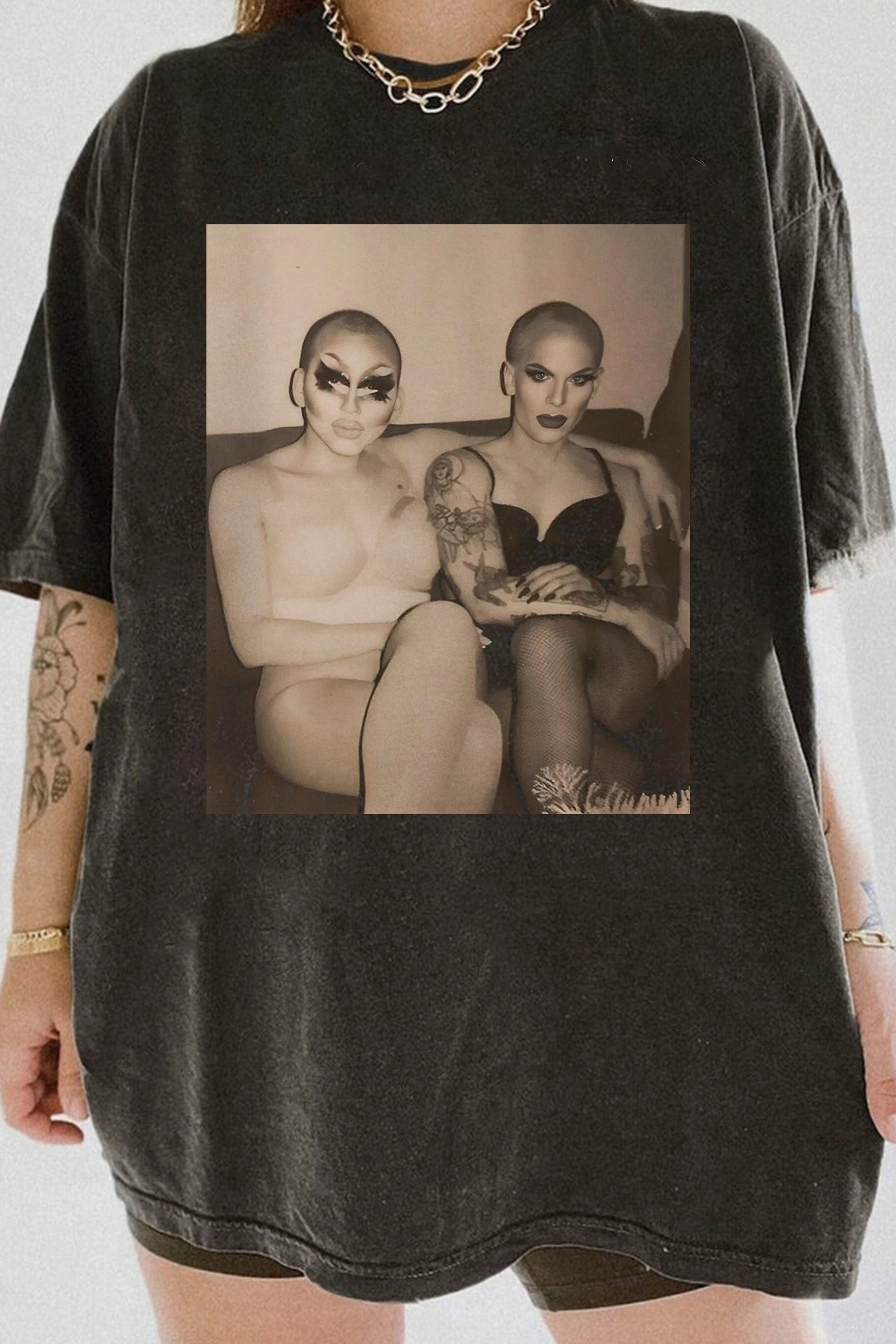 T-Shirt Trixiiee And Merch, Shirt Trixiiee And Katyaa Vintage For Women