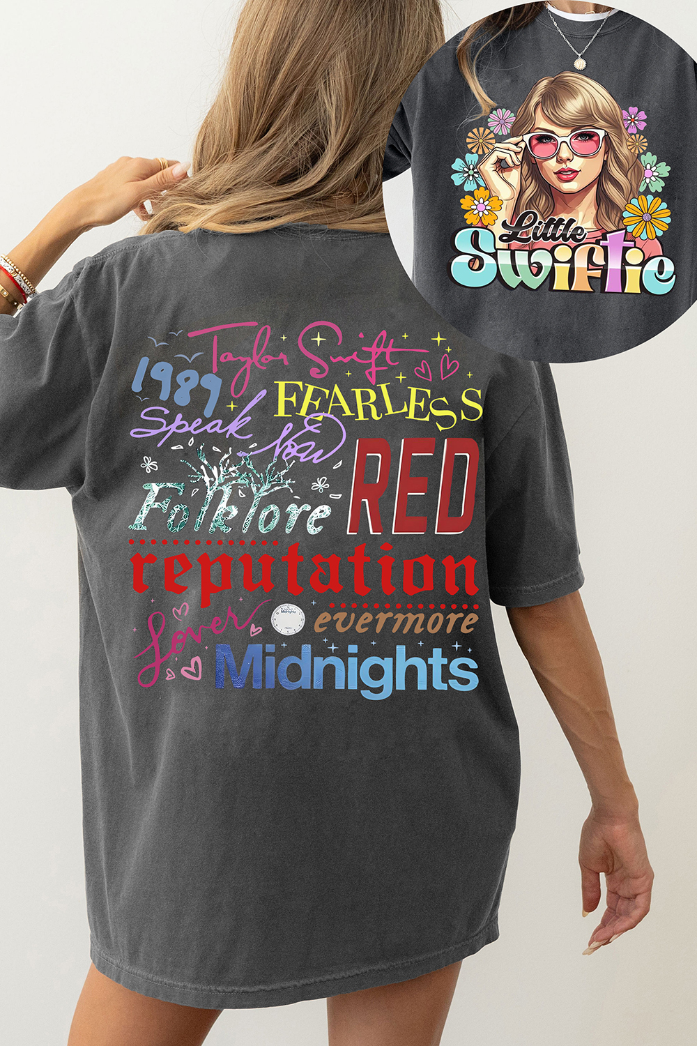 New T-Shirt Ts Little Merch, Shirt Ts Little Swiftie Floral Era Tour For Women