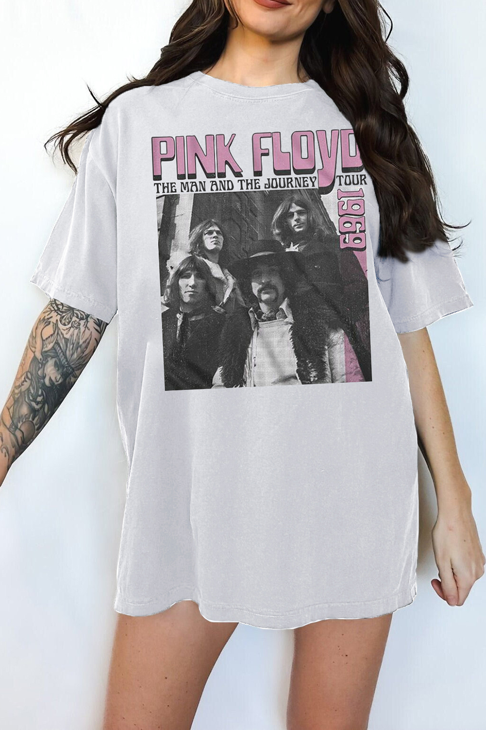 T-Shirt The Man Merch, Shirt The Man And The Journey Tour Pink Floyd For Women