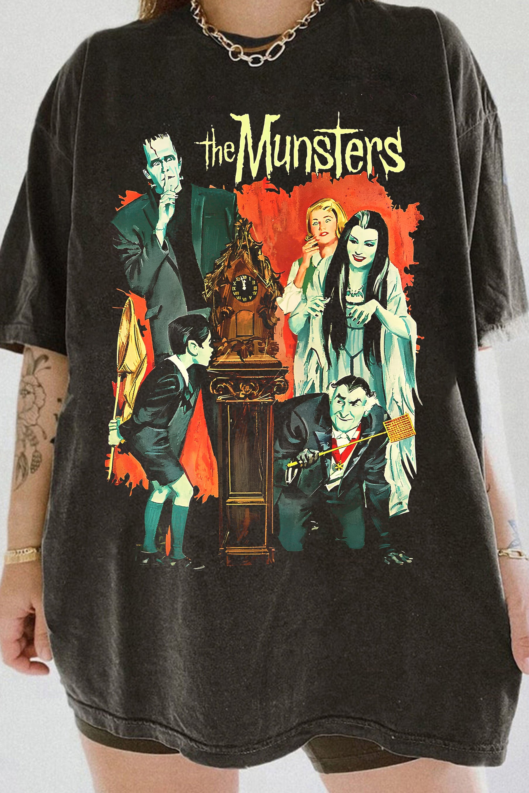 New T-Shirt The Munster Merch, Shirt The Munster Frankenstein For Women