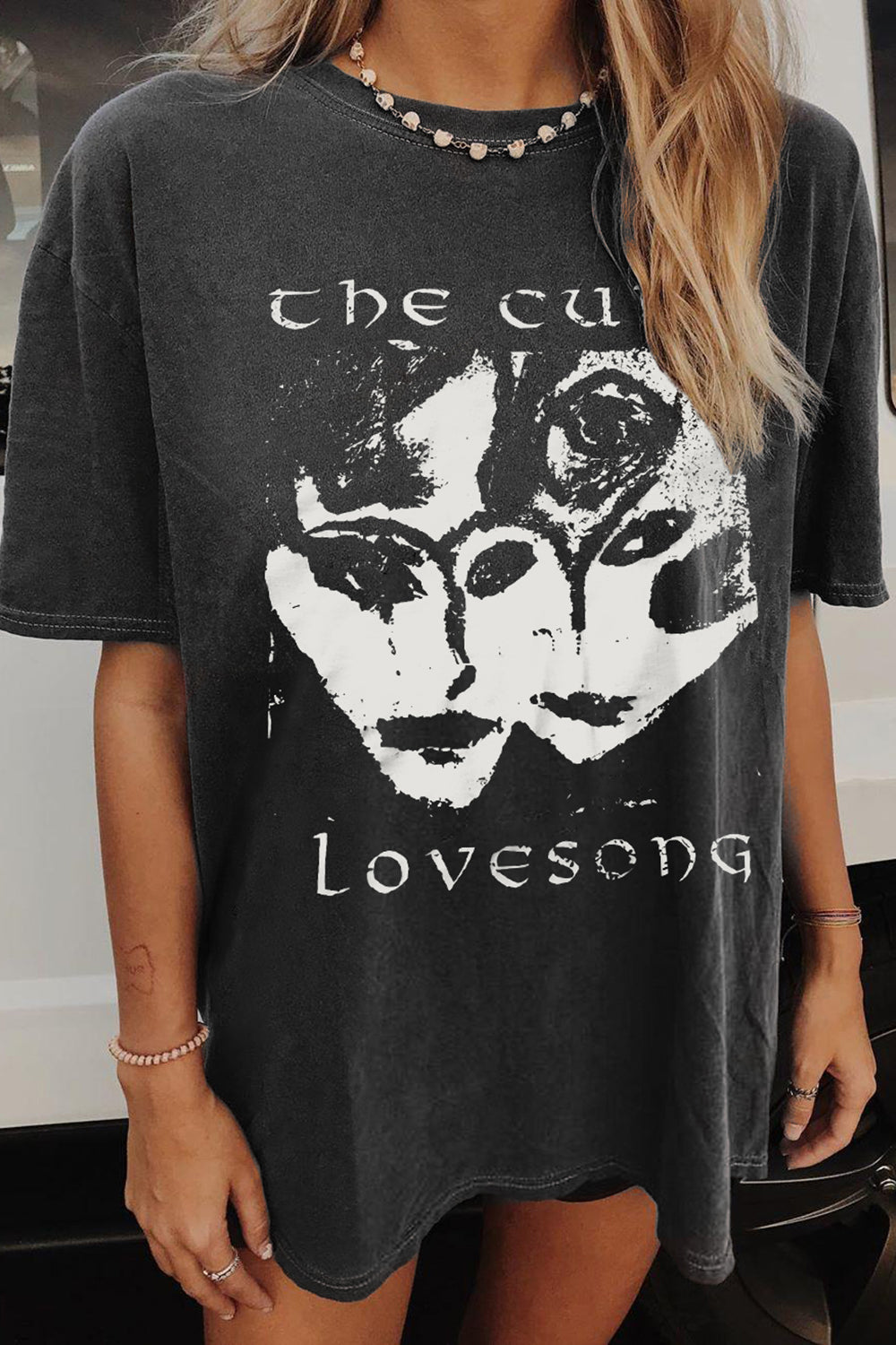 New T-Shirt The Cure Merch, Shirt The Cure Lovesong Rock Music Band For Women