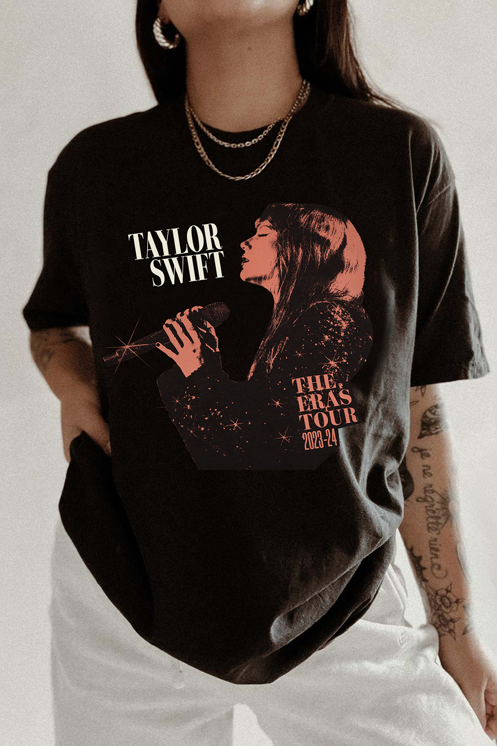 New T-Shirt Taylor Swift Merch, Shirt Taylor Swift The Eras Tour Red For Women