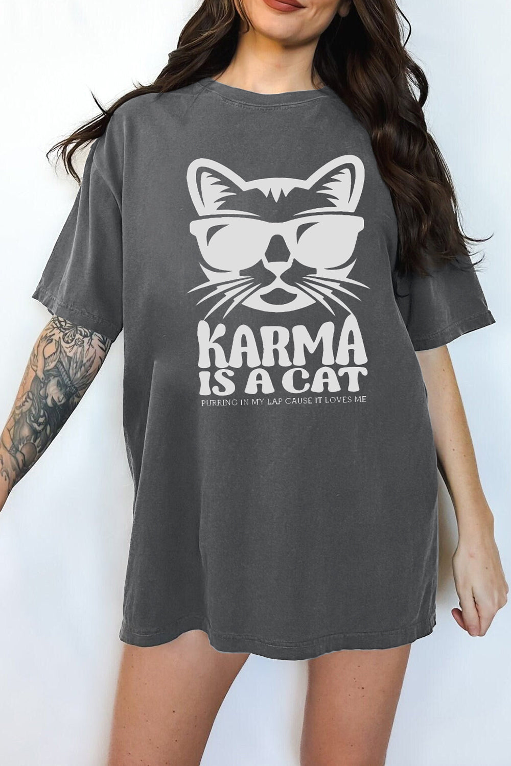 New T-Shirt Taylor Swift Merch, Shirt Taylor Swift Eras Merch Karma Is A Cat For Women