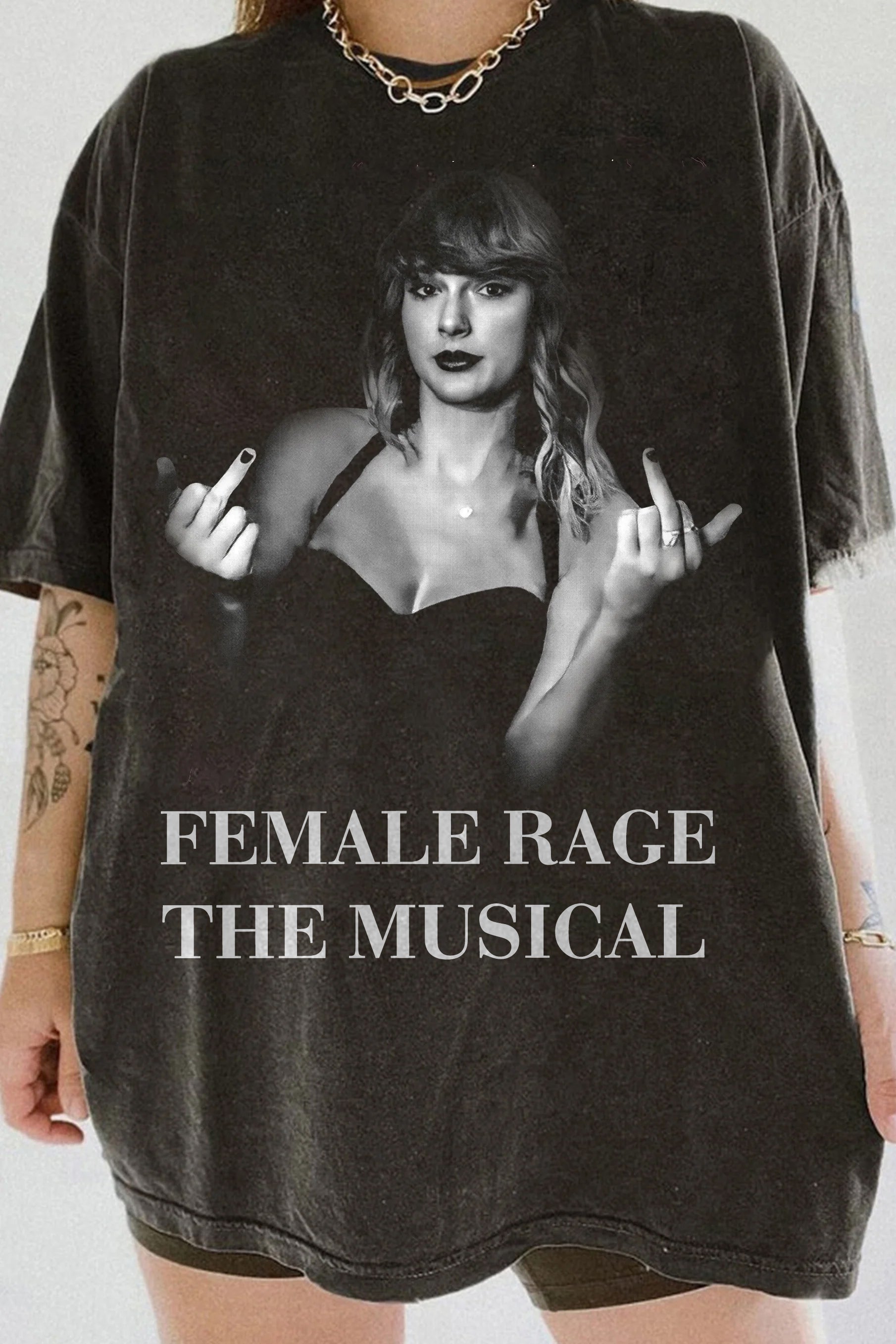 New T-Shirt Taylor Swift Merch, Shirt Taylor Swift Female Rage The Musical For Women