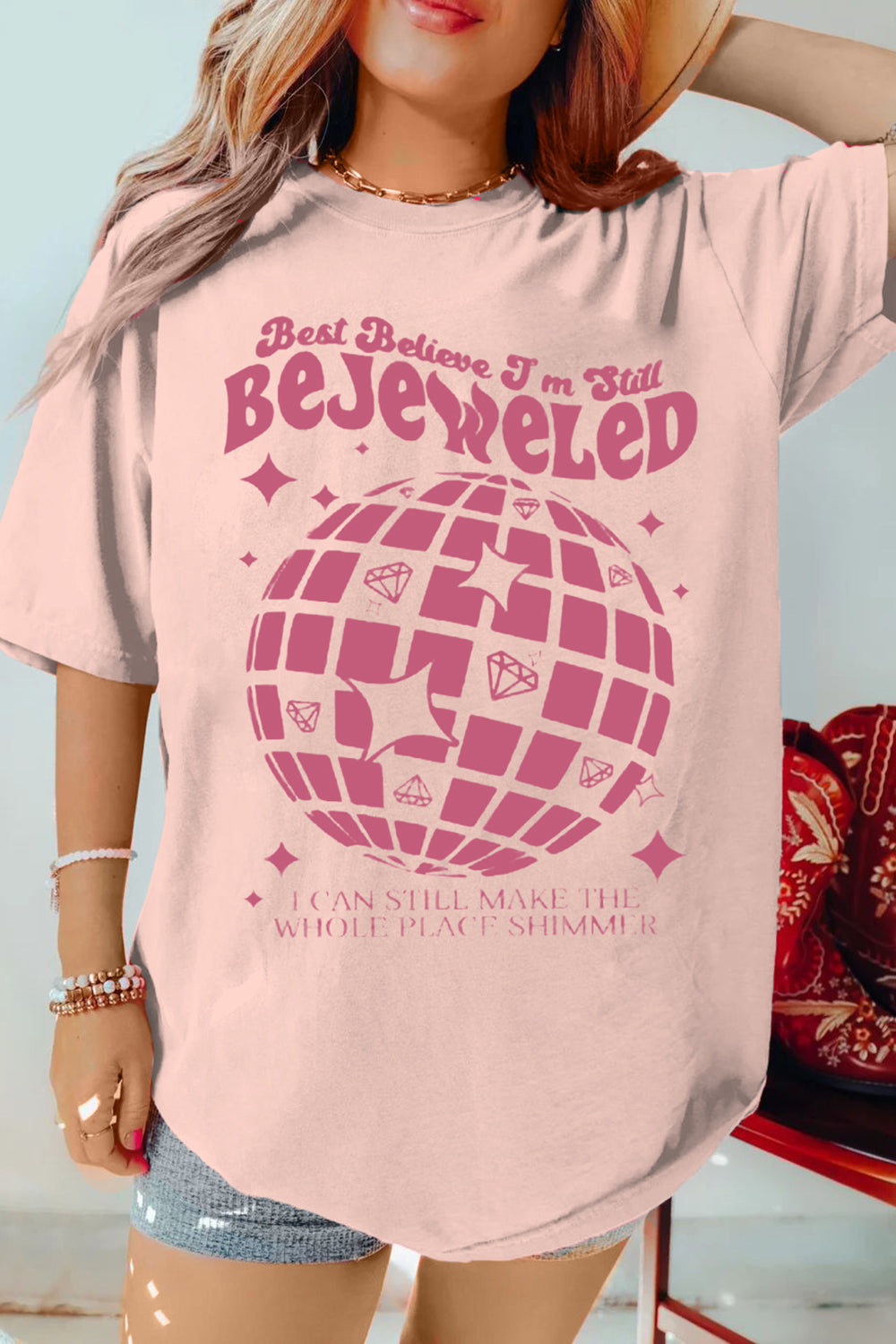 New T-Shirt Taylor Swift Merch, Shirt Taylor Swift Music Bejeweled Collegiate For Women