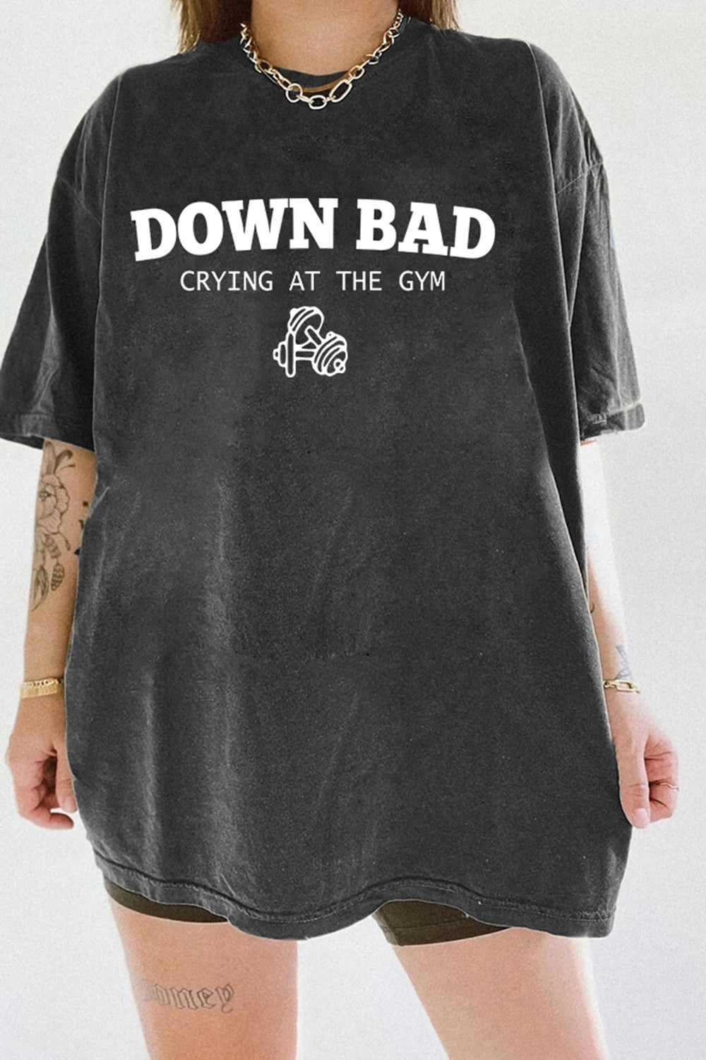 New T-Shirt Swiftie Tortured Merch, Shirt Swiftie Tortured Poets Down Bad Crying At The Gym For Women
