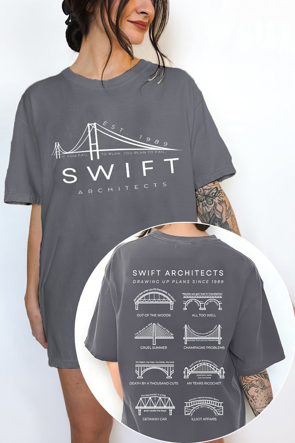 New T-Shirt Swift Architects Merch, Shirt Swift Architects Bridge For Women