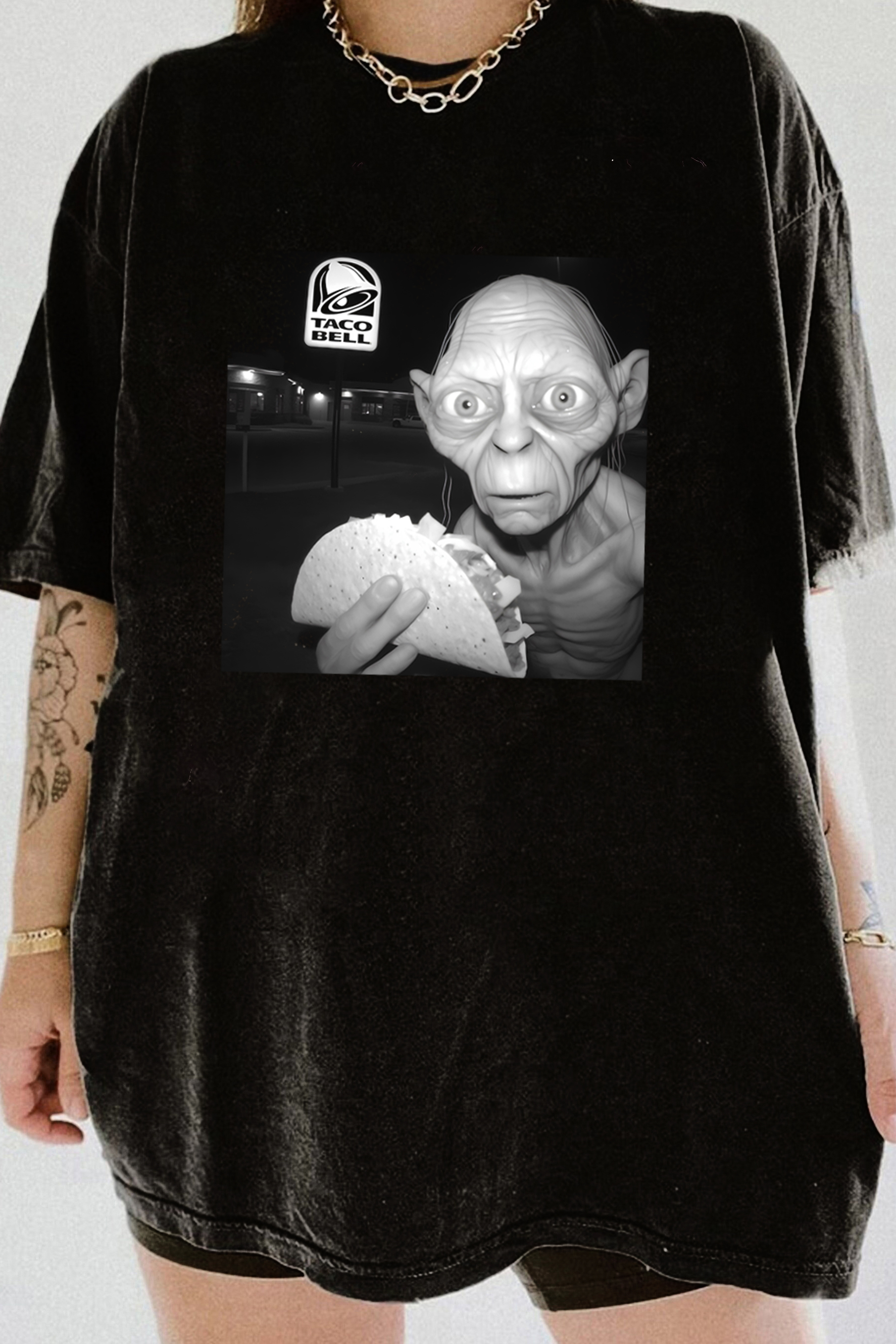 New T-Shirt Taco Bell Merch, Shirt Taco Bell Is The Gollum Of Restaurants Lotr For Women