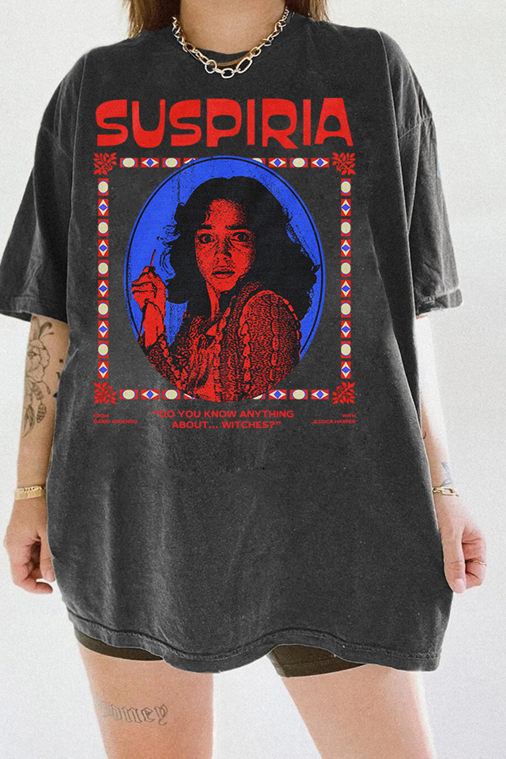 New T-Shirt Suspiria 1977 Merch, Shirt Suspiria 1977 Retro Horror Movie For Women