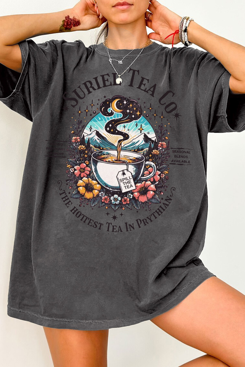 New T-Shirt Suriel Tea Merch, Shirt Suriel Tea Co A Court Of Thorns And Roses For Women