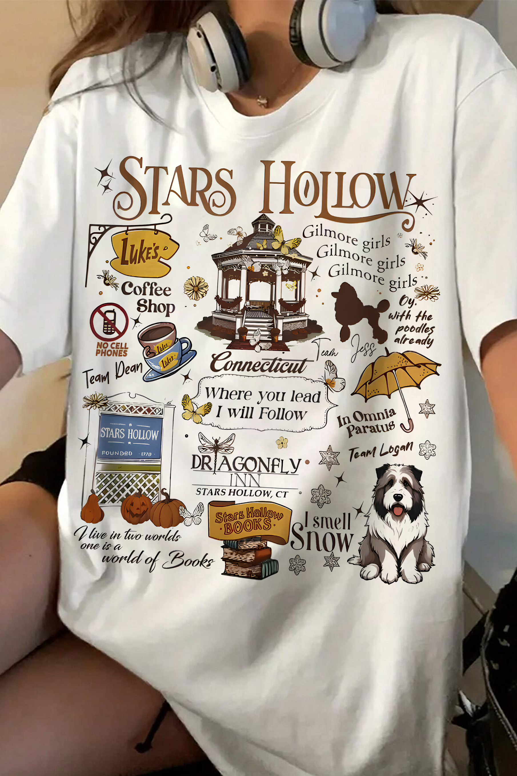 New T-Shirt Stars Hallow Merch, Shirt Stars Hallow Gilmore Girls For Women