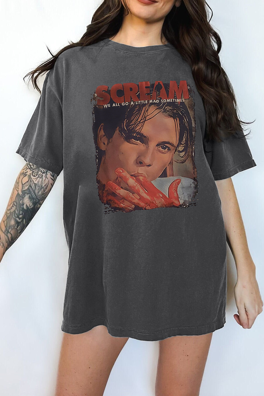 T-Shirt Scream Billy Merch, Shirt Scream Billy Loomis Lets Watch Scary Movies For Women