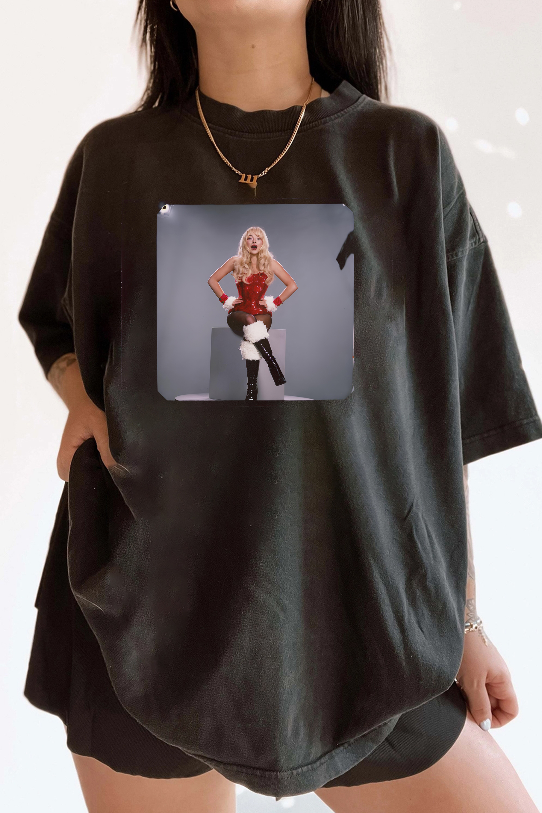 New T-Shirt Sabrina Short Merch, Shirt Sabrina Short N Sweet Tour Ver.2 For Women