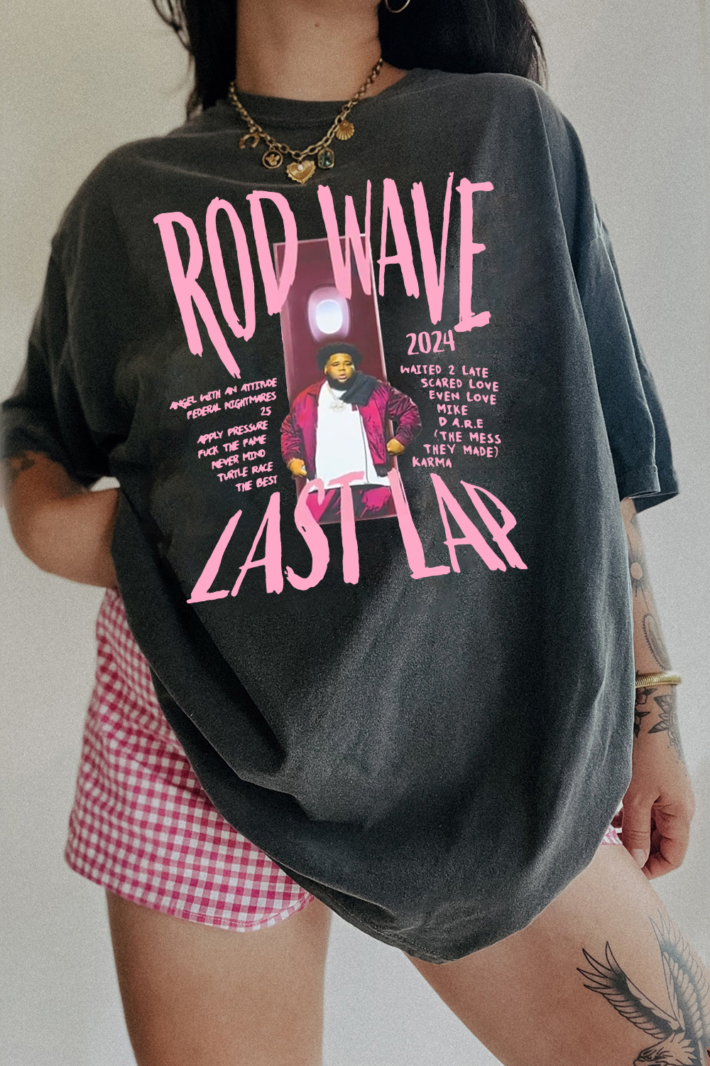 New T-Shirt Rod Wave Merch, Shirt Rod Wave Concert Last Lap For Women