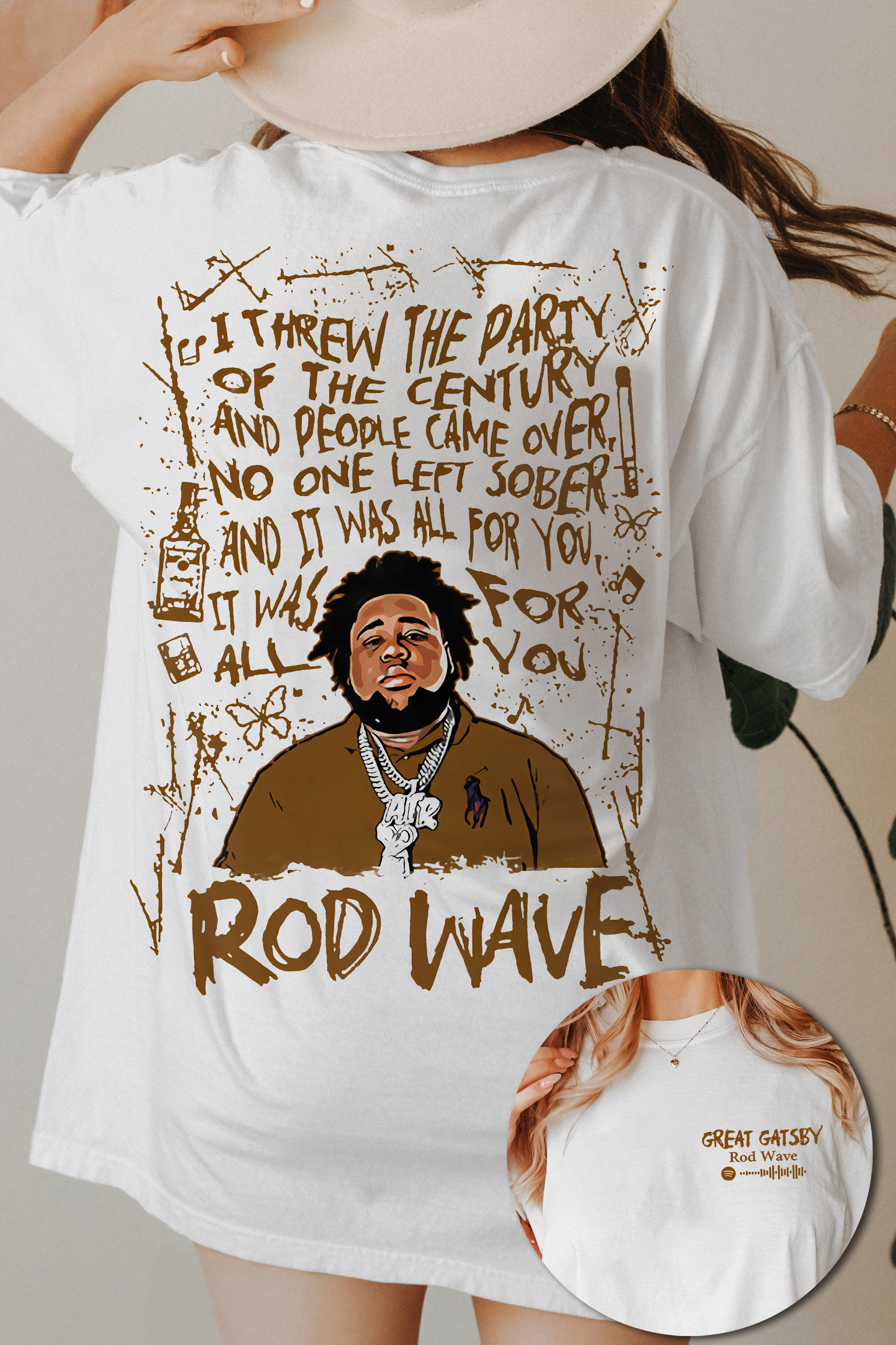 New T-Shirt Rod Wave Merch, Shirt Rod Wave Nostalgia For Women